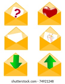Postal envelopes with miscellaneous by contents