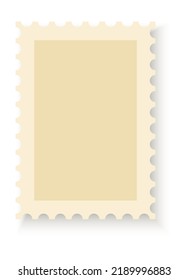 Plantilla de marco postal. Modelación realista de marca postal retro