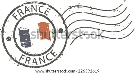 Postal Grunge Stamp France Stock Vector (Royalty Free) 226392619