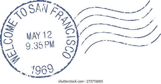  Postal grunge stamp 'San Francisco'