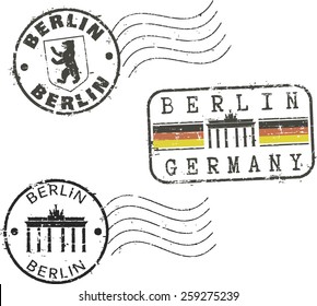 Postal grunge stamps 'Berlin'