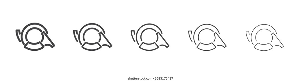 Postal horn icon outline ilustration vector symbol