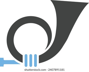 Postal Horn icon vector image. Suitable for mobile application web application and print media.