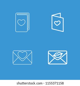 Postal icon. collection of 4 postal filled and outline icons such as . editable postal icons for web and mobile.