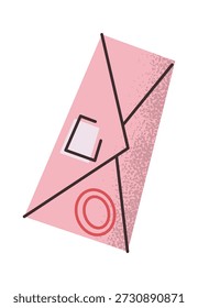 Postal letter sealed envelop sticker