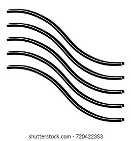 Postal lines icon. Simple illustration of postal lines vector icon for web design isolated on white background