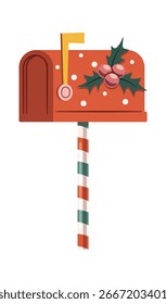 Buzón postal decorado para Navidades