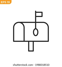 postal mailbox icon symbol template for graphic and web design collection logo vector illustration
