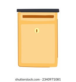 postal mailbox mail cartoon. e postbox, send address, message open postal mailbox mail sign. isolated symbol vector illustration