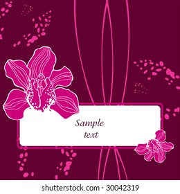 Postal with orchids