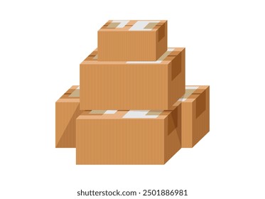 postal parcel box, carton shipping box, brown corrugated box, cardboard postage box for transportation
