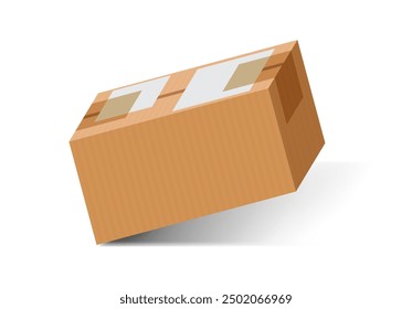 postal parcel box, carton shipping box, brown corrugated box, cardboard postage box for transportation