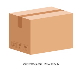 Caja de paquete postal, caja de envío del cartón, caja acanalada marrón, caja de cartón para el transporte