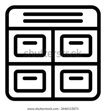 Postal parcel locker icon outline vector. Automated post box. Self service collection