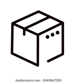postal parcel, shipping, box - vector icon	