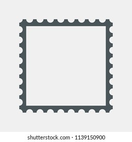 Postal Postage Mark Stamp Ticket Icon Quality Vector Illustration Cut