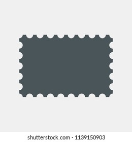 Postal postage mark stamp ticket icon quality vector illustration cut