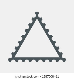 Postal postage mark stamp ticket icon quality vector illustration cut	