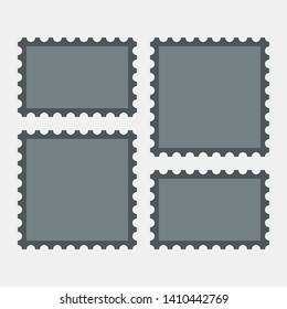 Postal postage mark stamp ticket icon vector