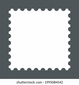 Postal Postage Mark Stamp Ticket Icon Quality Vector Illustration Cut