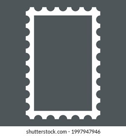 Postal postage mark stamp ticket icon quality vector illustration cut