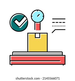postal scale color icon vector. postal scale sign. isolated symbol illustration