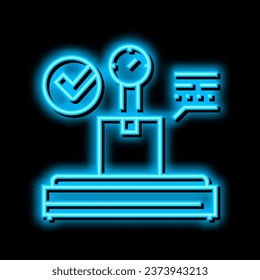 vector de señal de luz de neón de escala postal. ilustración de escala postal