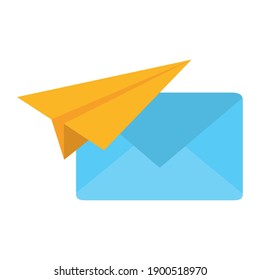 postal service, air mail courier delivery related vector illustration