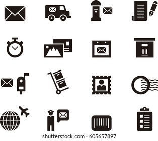 POSTAL SERVICE black icons