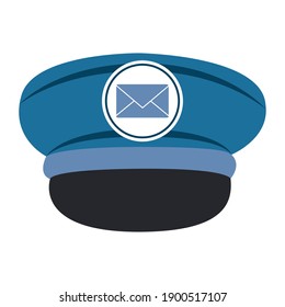 servicio postal, cap, uniformidad de la entrega de correo, ilustración de vector relacionada