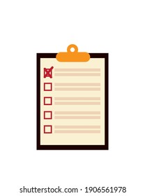 postal service clipboard check mark list icon vector illustration