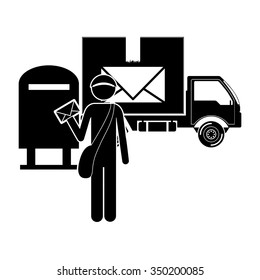 postal service design, vector illustration eps10 graphic 