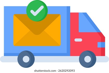 Icono de servicio postal Ilustración vectorial plana