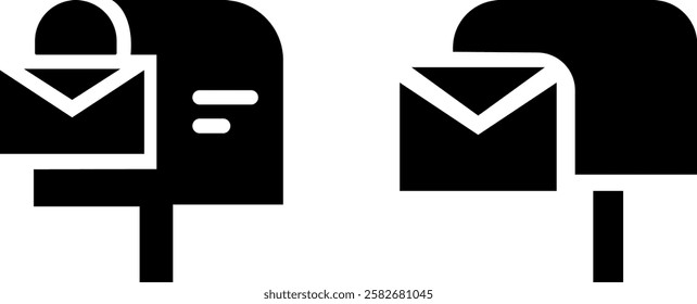 Postal Service: Mailbox Vector Icon Set