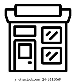 Postal service office icon outline vector. Post letters and packages. Point of delivery and distribution