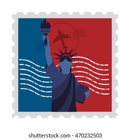 postal stamp classic isolated icon vector illustration design