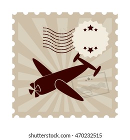 postal stamp classic isolated icon vector illustration design