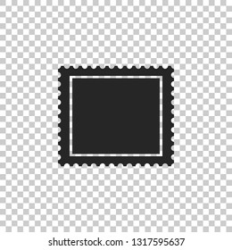 Postal stamp icon isolated on transparent background. Flat design. Vector Illustration