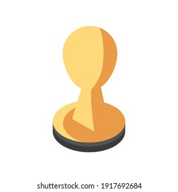 postal stamp vector illustration icon isometric style