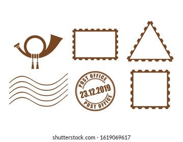 Blank Post Stamps Vector Illustration Stock Vector (Royalty Free ...