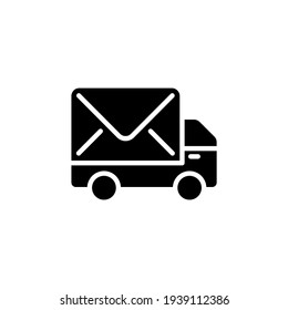 Postal Truck Icon In Vector. Logotype