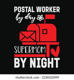 Trabajadora postal de día Supermamá de noche. Portadora de correo