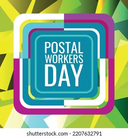 POSTAL WORKERS DAY. Design Suitable For Greeting Card Poster And Banner