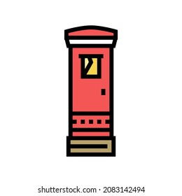 postbox construction color icon vector. postbox construction sign. isolated symbol illustration