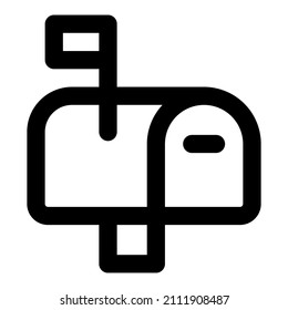 postbox icon with black color