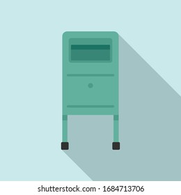 Postbox icon. Flat illustration of postbox vector icon for web design