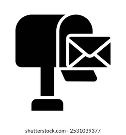 Postbox icon in modern style, customizable vector of mailbox