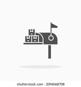 Postbox icon. Solid or glyph style. Vector illustration. Enjoy this icon for your project