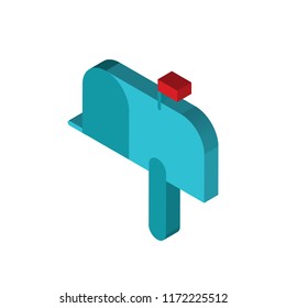 Postbox isometric left top view 3D icon