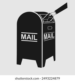 Postbox, Mailbox Icon. Vector illustration